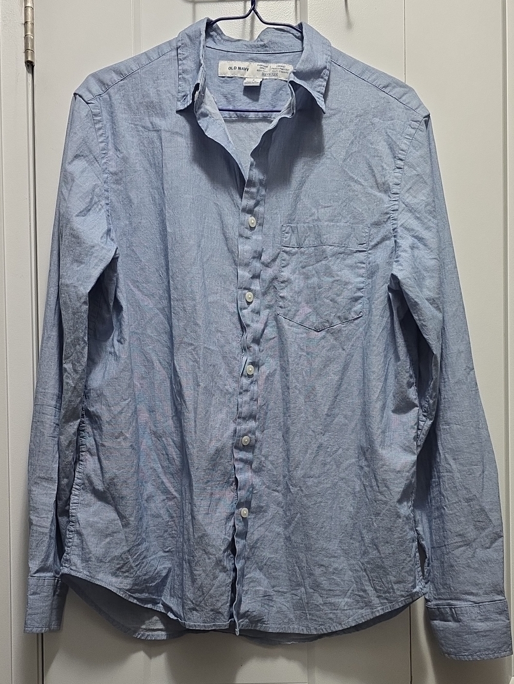 Old Navy Light Blue Men's Long-Sleeve Button-Down Shirt